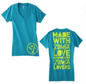 ZUMBA®Made with Love T shirt. Lagoon. 797734773569  