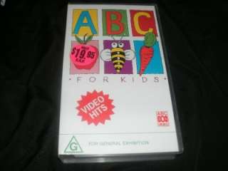 ABC FOR KIDS VIDEO HITS PAL VHS VIDEO  