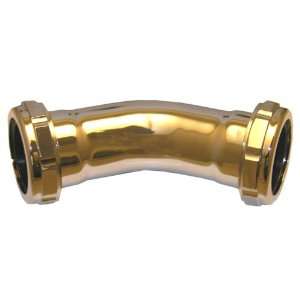 Lasco 03 3861 1 1/4 Inch Chrome Plated Brass Slip Joint Both Ends 45 