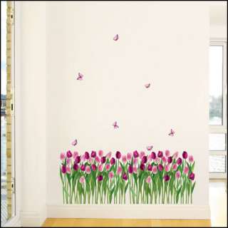 TULIP FLOWER Wall Vinyl Removable Decor Decals PS176  