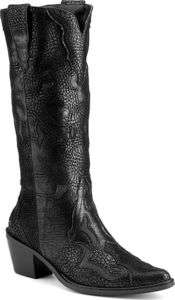 NIB Ladies Roper Black Underlay Cowboy Fashion Boot  