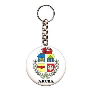 ARUBA   2.25 KEYCHAIN + FREE PIN   emblem  