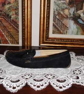 GLAM UGG THELMA BLACK SUEDE DRIVING LOAFERS FLATS SIZE 8M WORN 1X 