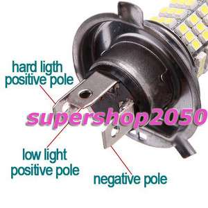 2X Car 120 LED 3528 SMD H4 Xenon White Fog Head Light Headlight Lamp 