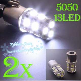 2x 1156 Car SMD 13 LED Turn Brake White Light Bulb Tail  