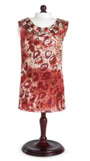 Trendy dress made of animal print stretchy knit with elegant, jeweled 