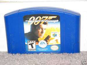 007 THE WORLD IS NOT ENOUGH   Nintendo 64 game N64 014633141849  