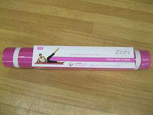 Zon PINK Yoga Mat & Bag w/ able Program   Pink NEW  