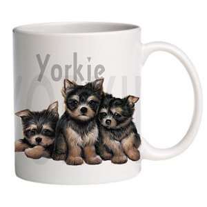  Yorkshire Terrier (Yorkie) Puppies Ceramic Coffee Mug   15 