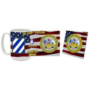  US Army 3rd Infantry Division Coffee Mug/Coaster Kitchen 