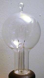 Vintage 1929 Thomas Edison First Incandescent Lamp Light Bulb Display 