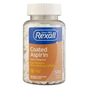  Rexall Aspirin   Coated Tablets, 500 ct Health & Personal 