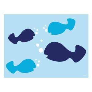 Blue Fish Giclee Poster Print by Avalisa , 40x30 