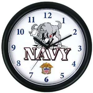  Deluxe Chiming US Navy Clock Featuring Goat Mascot    10 