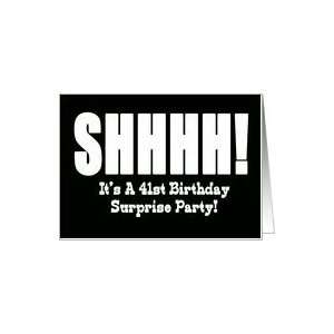  41st Birthday Surprise Party Invitation Card Toys & Games
