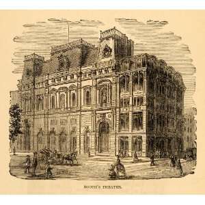  1872 Booth Theatre New York City Renwick & Sands Print 