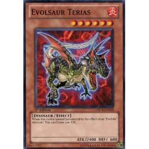  Yu Gi Oh   Evolsaur Terias # 28   Order of Chaos   1st 