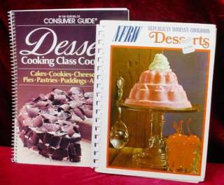 Set of 6 DESSERT COOKBOOKS / Recipe Books Home Cooking  