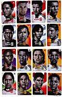 Football Ballack Beckham Zidane Raul Gerrard 16 card  