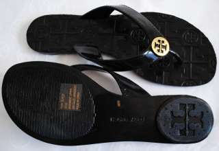 New in Box Tory Burch Thora Jelly Rubber Flip flops Sandal Black US6 