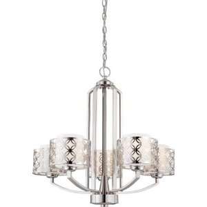 Satco Products Inc 60/4665 Margaux   5 Light Chandelier w/ Satin White 