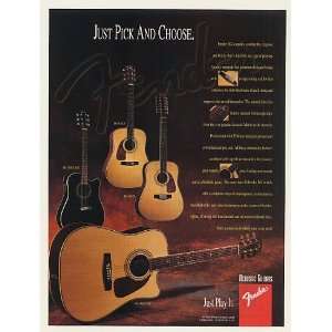   Fender DG Series Acoustic Guitars Print Ad (47883)