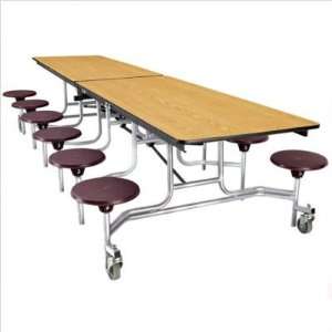   Table Length 8 L, Finish Yellow, Seat Color Burgundy Office