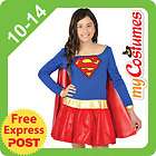   KIDS TEEN SUPER WOMAN GIRL HERO FANCY DRESS DANCE COSTUME 10 12 14
