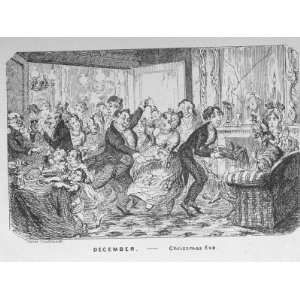  Scene of Holiday Merrymaking Captioned Christmas Eve 