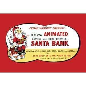  Vintage Art Animated Santa Bank   21650 6