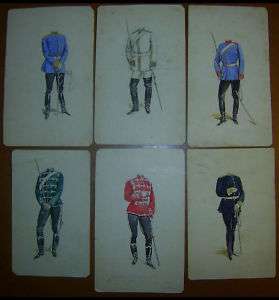 Aquarell Zeichnungen von Uniformen vor 1900 Militaria  