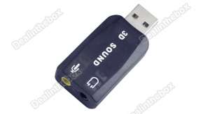 USB 2.0 External balanced to 3D VIRTUAL 5.1 Channel Audio PC Sound 