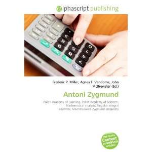  Antoni Zygmund (9786132763020) Books