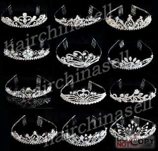 Alloy Rhinestone Bridal Tiara Wedding Crown 12pcs Wholesale