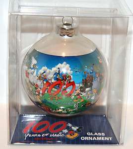 DISNEY 100 Years of Magic Glass Ornament RARE MIB Christmas Ball 