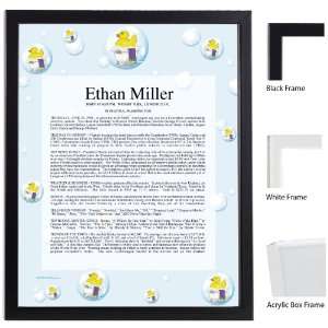  11 x 14 Rubber Ducky Scroll with Acrylic Frame Arts 