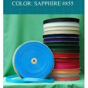  50yards SOLID POLYESTER GROSGRAIN RIBBON Sapphire #855 3/8 