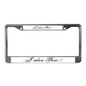  I love Paris Architecture License Plate Frame by  