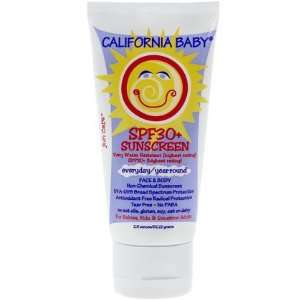 California Baby SPF30+ Everyday Sunscreen Lotion   2.9 oz (Quantity of 