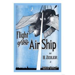  Flight of the Air Ship Giclee Poster Print, 24x32