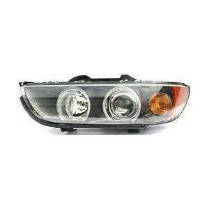 01 03 BMW 530I 530 i HEADLIGHT LH (DRIVER SIDE), HALOGEN, WITH YELLOW 