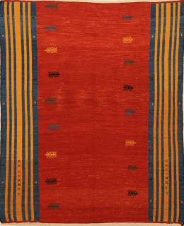 Handmade Flat Weave Kilim Qashqai Persian rug 5 x 6  