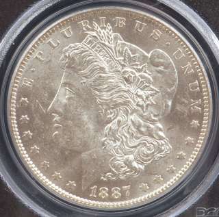 1887 O Morgan Silver Dollar PCGS MS62  