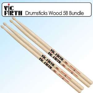  Vic Firth FIRTH5B Drumsticks Wood 5B Outfit Of 2 Sets 
