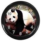 Panda Bear Cute Round Wall Clock Black GIFT DECOR COLL