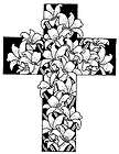 Unmounted Rubber Stamps, Easter Lily, Christian, Cross