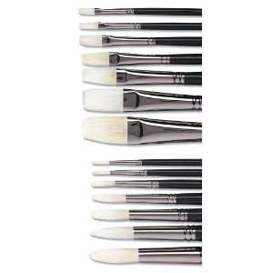  Sax Olympia Pure White Bristle Brushes   Set of 6 Arts 