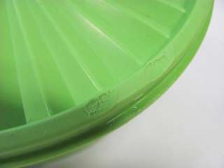 Vintage Bright Apple Green Tupperware Servalier Stacking Canister Bowl 