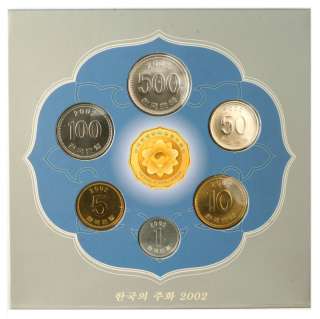 Coins of Korea 2002 MINT SET UNC 2418 1  