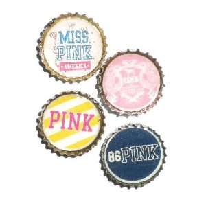  Bottlecap Magnets  Pink